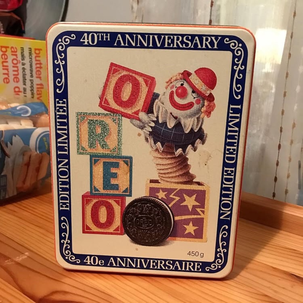 1980s O R E O 40th anniversary tin